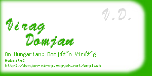 virag domjan business card